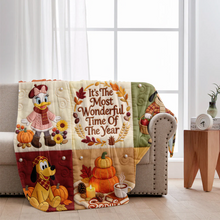 Load image into Gallery viewer, Personalized Fall Blanket featuring Magic Mouse Characters Gift for Movie Fans
