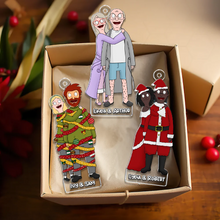 Load image into Gallery viewer, Funny Burger Couple Keychain | Personalized Gift for Couple Anniversary
