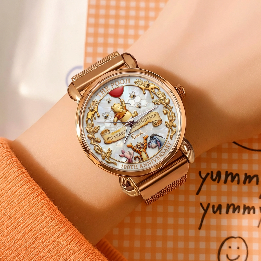 Personalized 100th Anniversary Women's Hand Watch Gift for Movie Fans