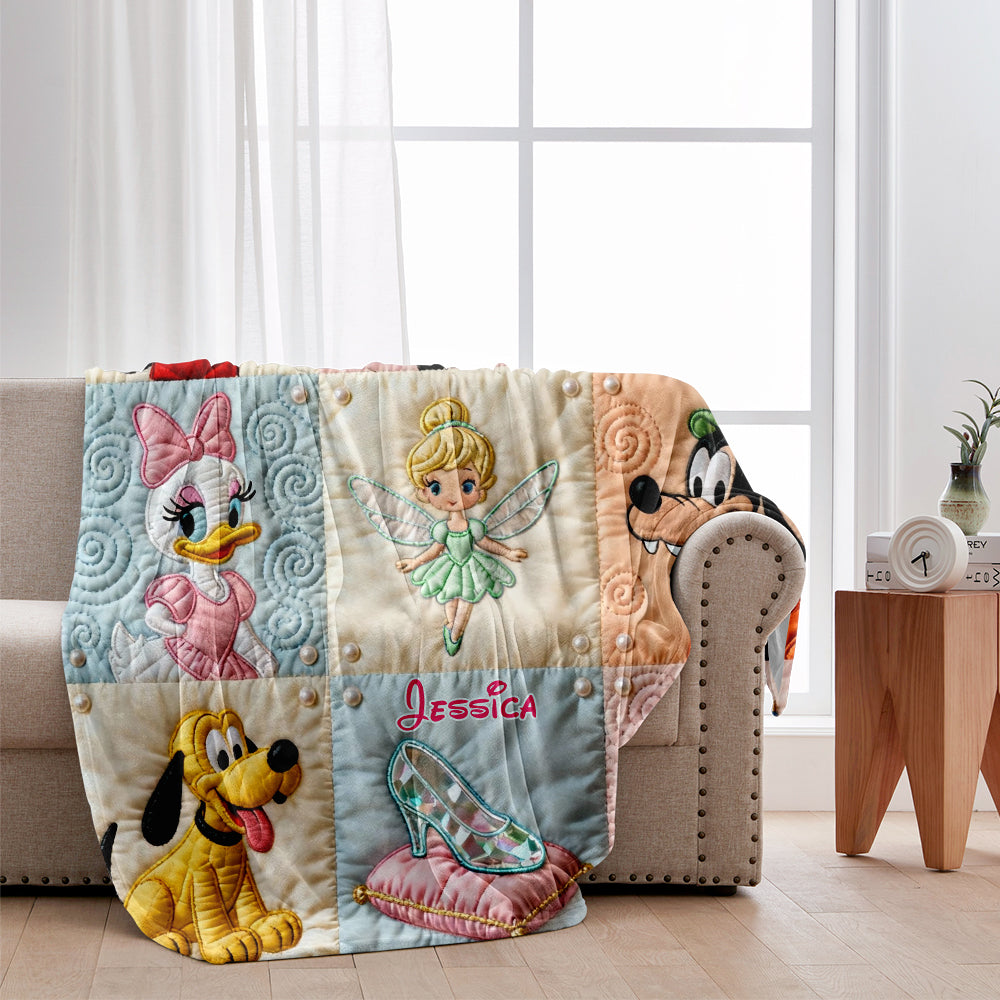 Personalized Disney-Inspired Blanket Custom Name Gift for Daughter