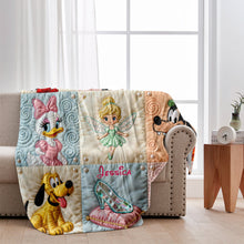 Load image into Gallery viewer, Personalized Disney-Inspired Blanket Custom Name Gift for Daughter
