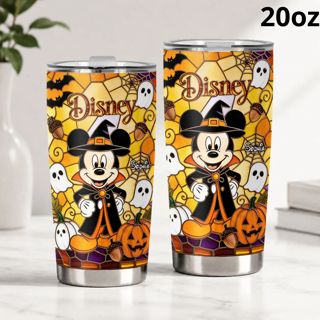 Personalized Halloween Tumbler with Disney Characters for Her