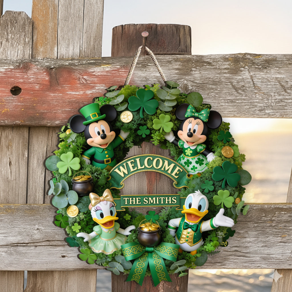 Personalized St. Patrick's Day Wooden Family Sign - Gift for Home Decor