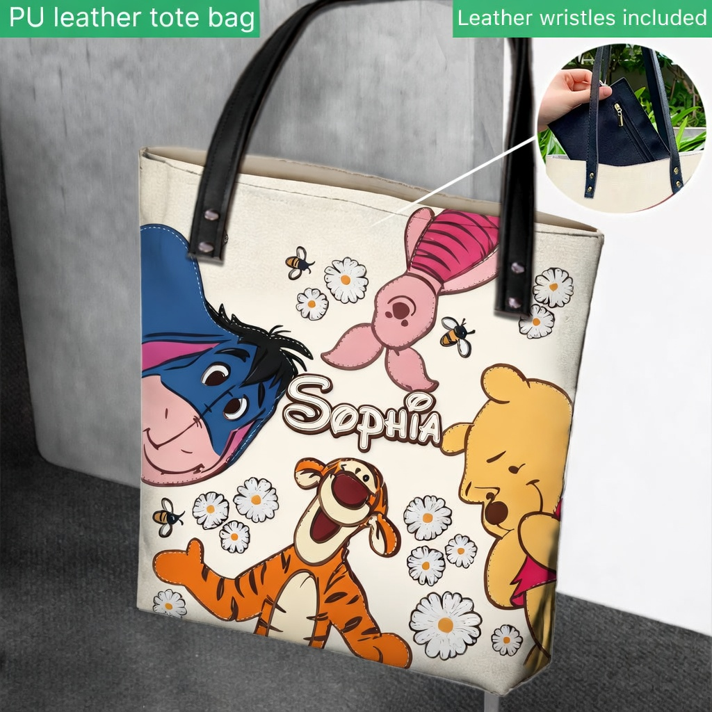 Personalized Disney Tote Bag with Eeyore and Friends Gift for Fans