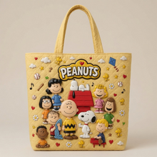 Load image into Gallery viewer, Personalized Peanuts Quilted Tote Bag Custom Name Gift for Her
