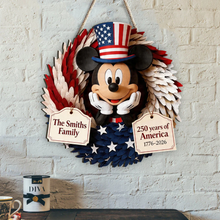 Load image into Gallery viewer, Personalized Custom Shaped Wood Sign 250 Years America Gift for Family
