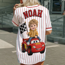 Load image into Gallery viewer, Personalized Kids Baseball Jersey Custom Photo Gift for Back to School
