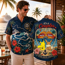 Load image into Gallery viewer, Personalized Hawaiian Shirt for Couples Trip Summer Vacation Gift
