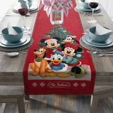 Load image into Gallery viewer, Personalized Christmas Quilt Table Runner Custom Family Name Holiday Decor
