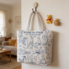 Load image into Gallery viewer, Personalized Winnie the Pooh 100th Anniversary Quilted Tote Bag Gift for Fans
