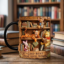Load image into Gallery viewer, Personalized Cartoon Accent Mug Good Books Gift for Book Lovers
