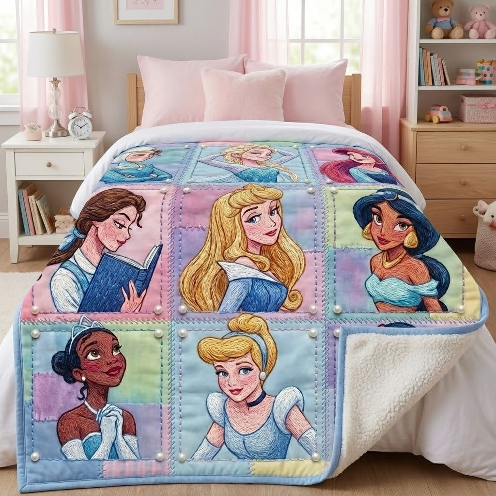Personalized Princess Blanket Custom Name Gift for Daughter