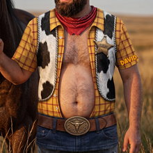 Load image into Gallery viewer, Funny Cowboy AOP Shirt - Personalized Gift for Him - Unique Movie Fan Apparel
