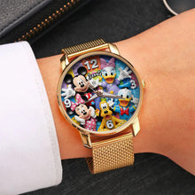 Load image into Gallery viewer, Personalized Women’s Watch with Disney Characters Custom Charm Gift for Her
