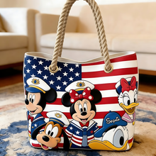 Load image into Gallery viewer, Personalized Beach Bag with USA Flag Design - Custom Vacation Gift for Movie Fans
