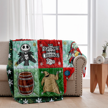 Load image into Gallery viewer, Personalized Spooky Blanket Nightmare Before Christmas Gifts for Family
