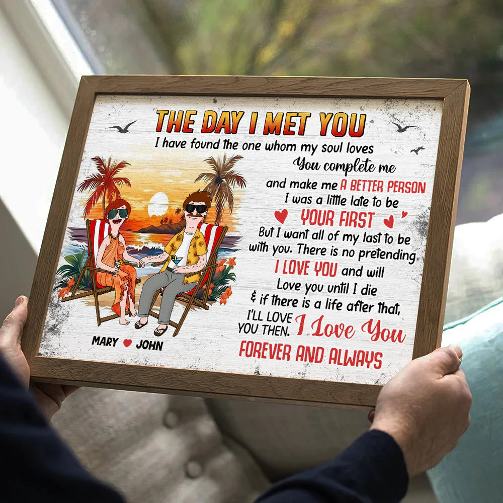 Personalized Burger Couple Canvas Art for Couples Gift