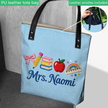 Load image into Gallery viewer, Personalized Teacher Tote Bag Custom Name Gift for Educators
