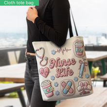 Load image into Gallery viewer, Personalized Nurse Life Tote Bag Custom Name Gift for Nurse
