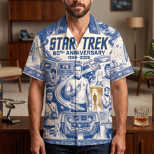 Load image into Gallery viewer, Personalized Blue Hawaiian Shirt 60th Anniversary Gift for Him

