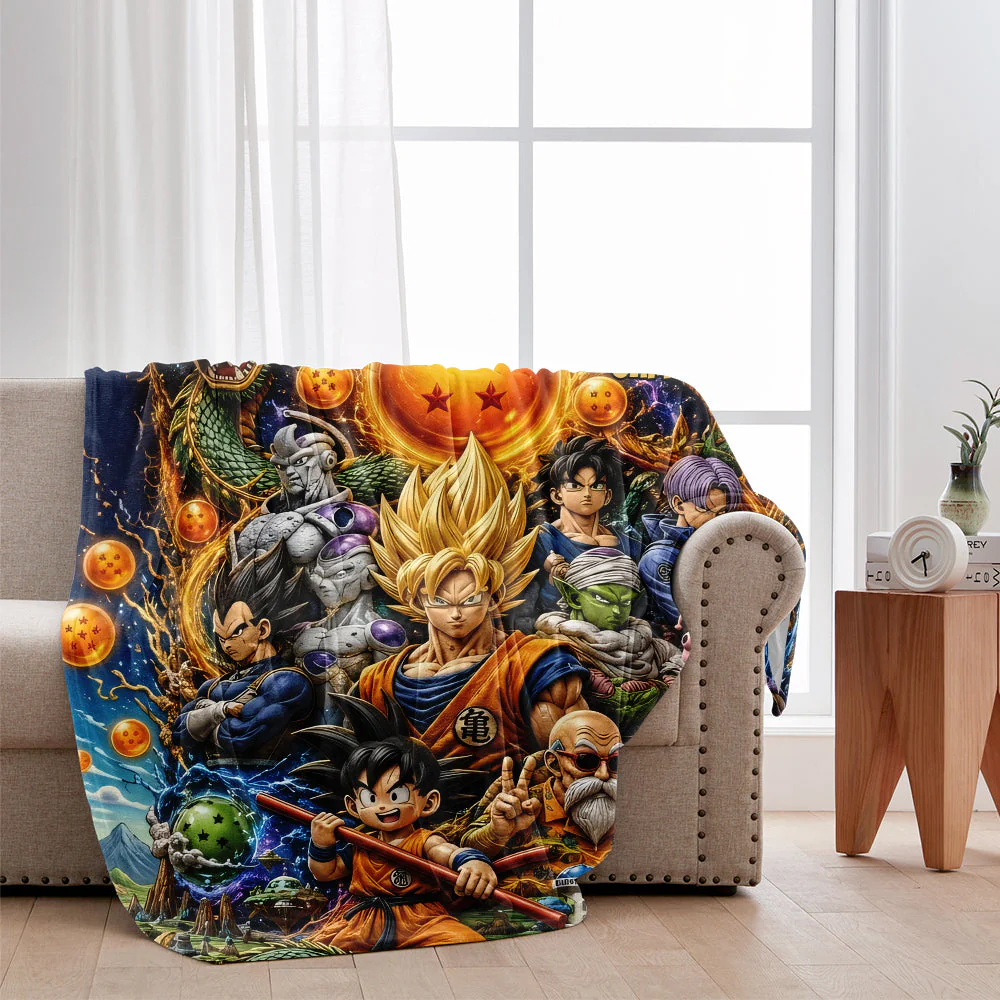 Personalized 40 Years Dragon Ball Blanket Custom Gift for Fans