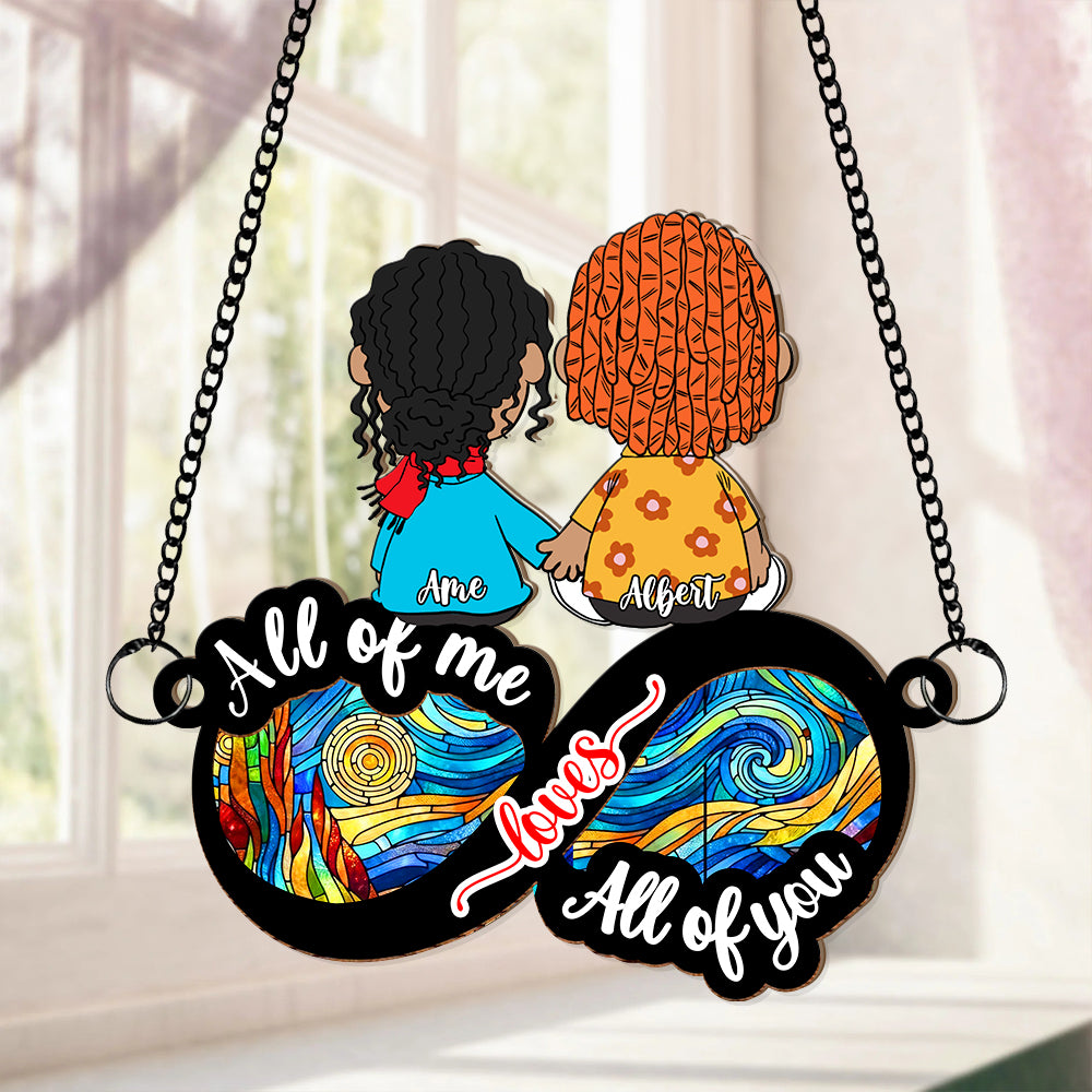 Personalized Holding Hands Suncatcher Couples Gift | 6 & 8 Inch