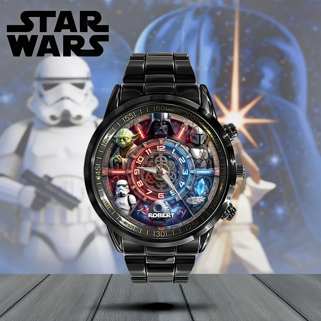 Personalized Star Wars Hand Watch Gift for Movie Fans Anniversary