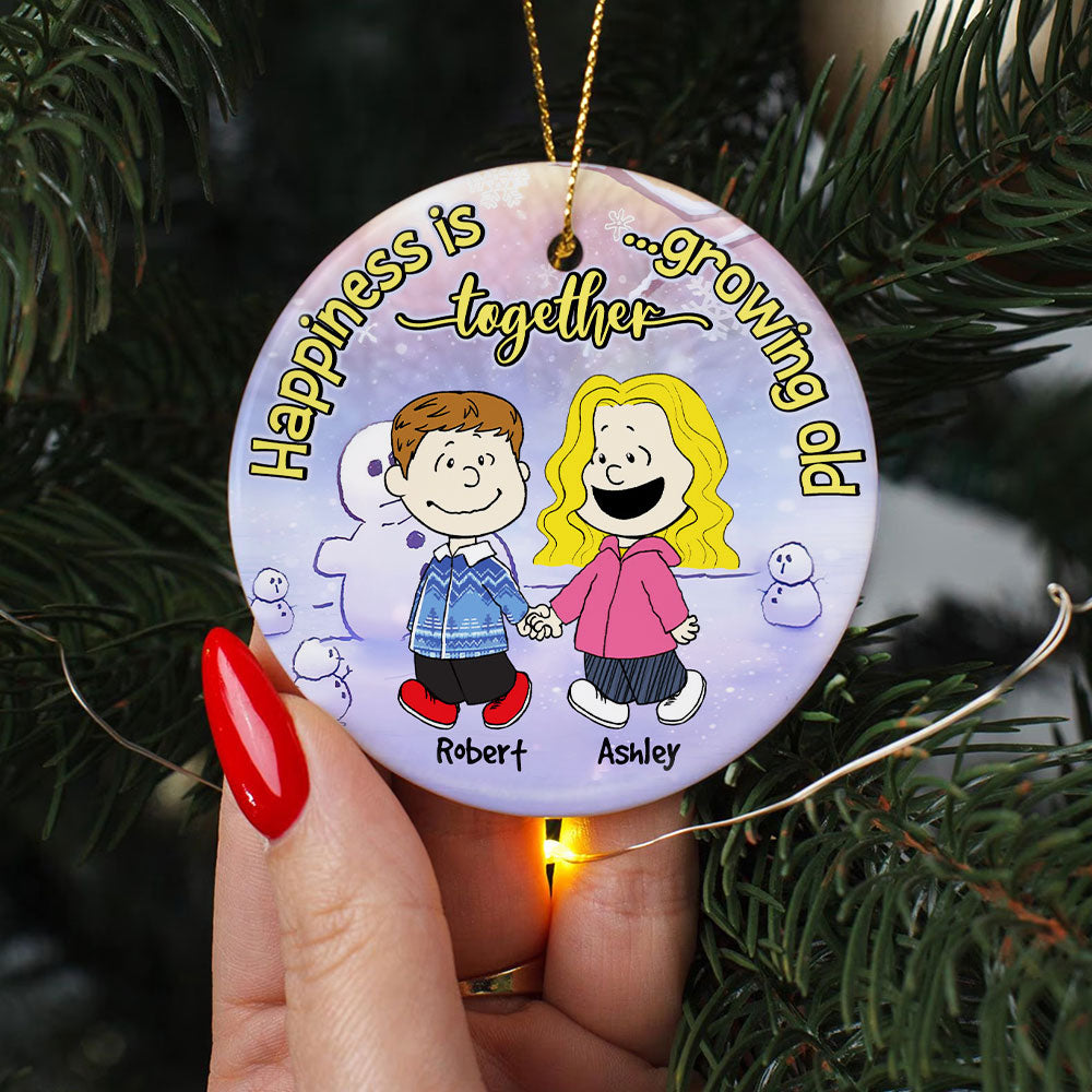 Personalized Ceramic Ornament Gift for Couples Christmas