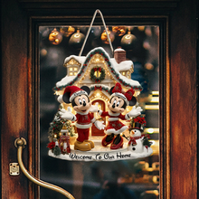 Load image into Gallery viewer, Personalized Custom Shaped Wood Sign for Family | Welcome to Our Home | Christmas Gift
