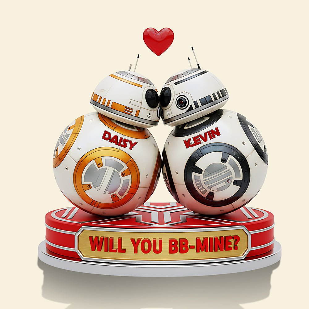Personalized Acrylic Plaque 'Will You BB-Mine?' Unique Gift for Couples
