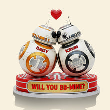 Load image into Gallery viewer, Personalized Acrylic Plaque 'Will You BB-Mine?' Unique Gift for Couples
