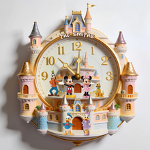 Load image into Gallery viewer, Personalized Wall Clock with Disney Characters for Family Gift
