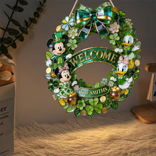 Load image into Gallery viewer, Personalized Family Welcome Sign Wood Decor For St. Patrick's Day Gift
