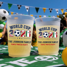 Load image into Gallery viewer, Personalized Frosted Cup for World Cup 2026 Family Watch Party
