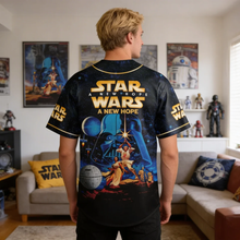 Load image into Gallery viewer, Personalized Star Wars 50th Anniversary Baseball Jersey Gift for Movie Fans
