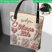 Load image into Gallery viewer, Personalized Nurse Life Tote Bag Custom Name Gift for Nurse
