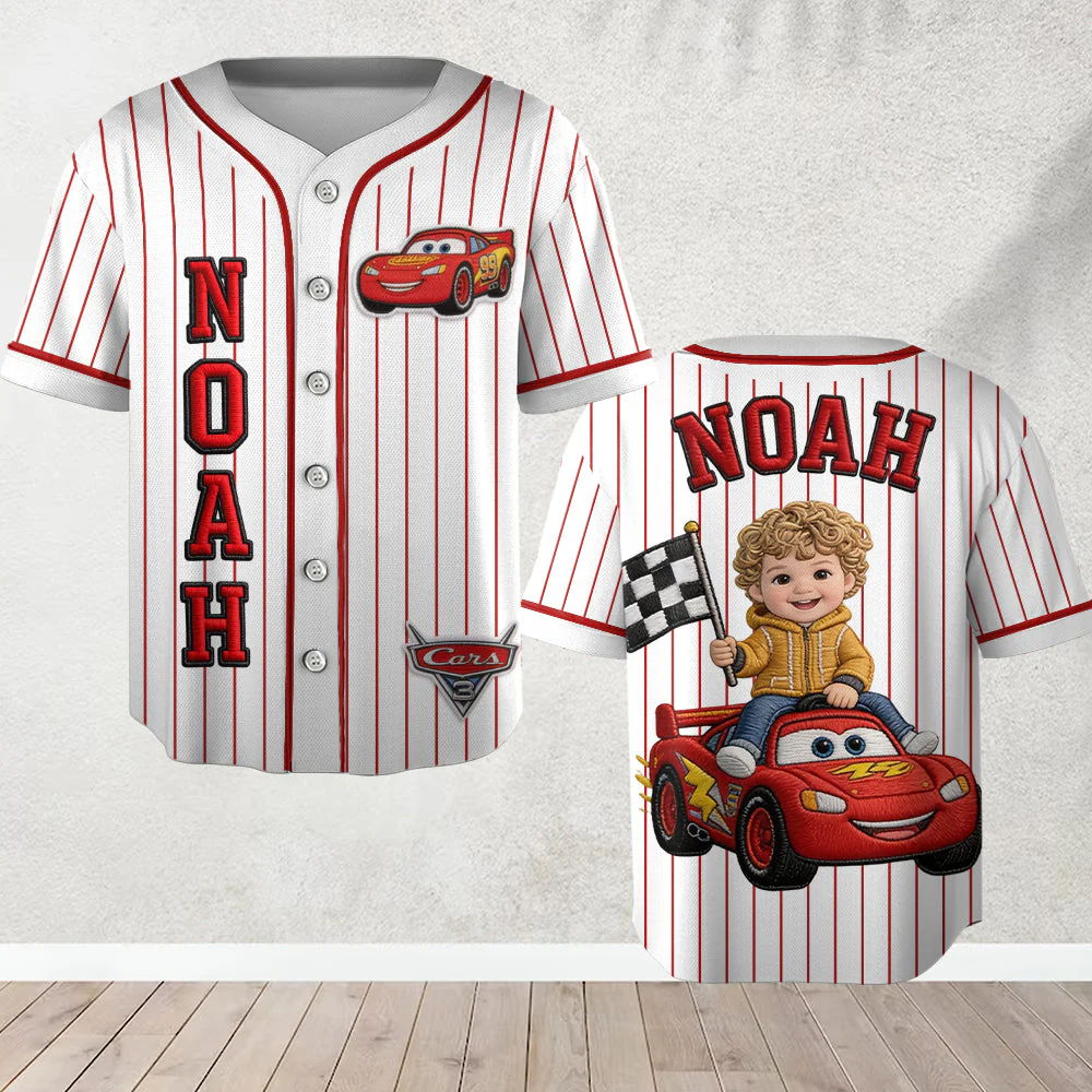 Personalized Kids Baseball Jersey Custom Photo Gift for Back to School