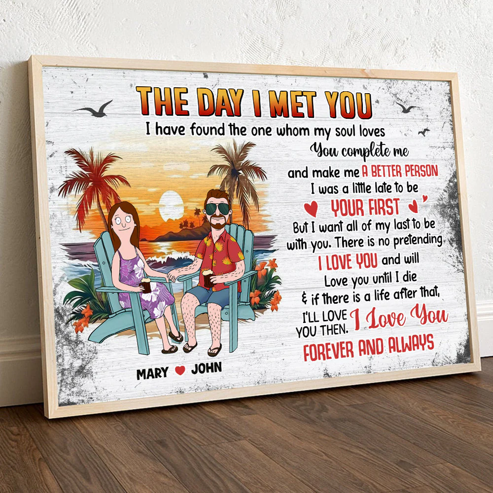 Personalized Burger Couple Canvas Art for Couples Gift