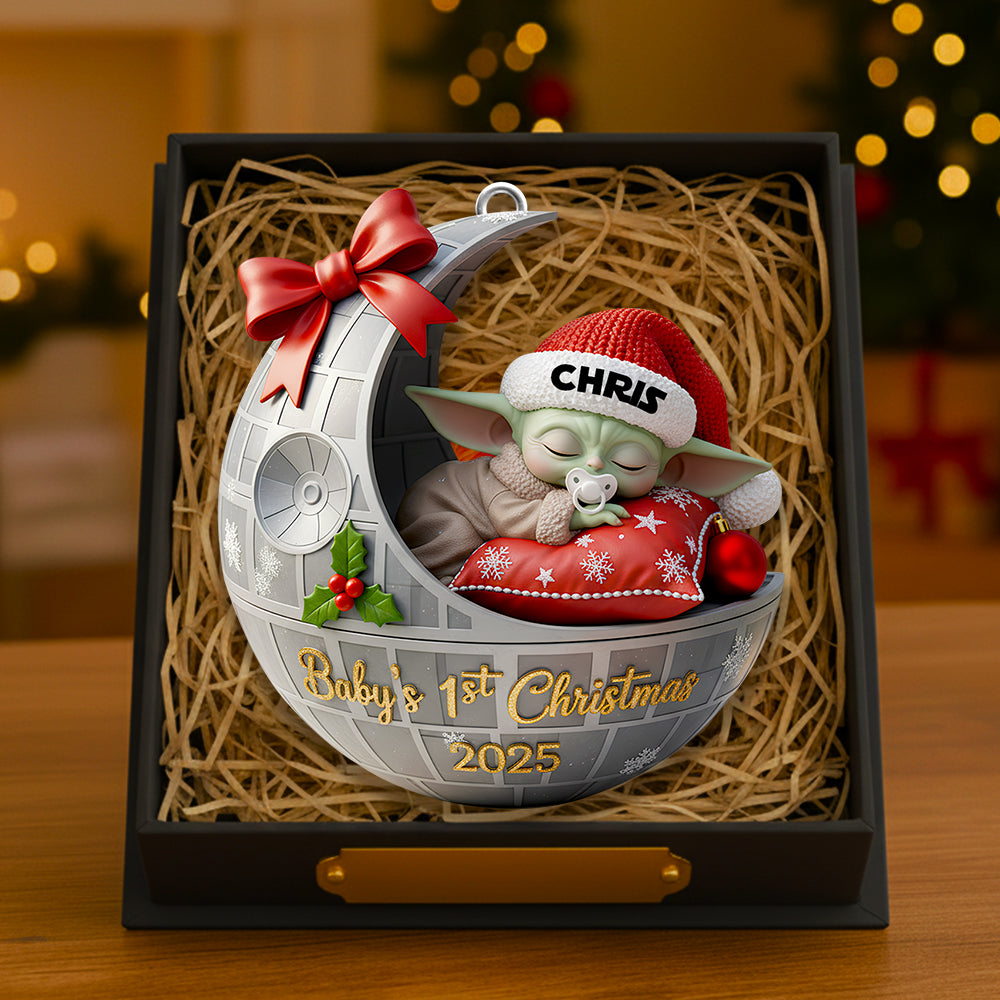 Personalized Baby's 1st Christmas Acrylic Ornament Gift for Kids