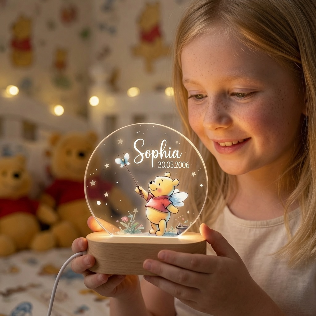 Personalized 3D LED Light Gift for Kids - Birthday Decor - Custom Design