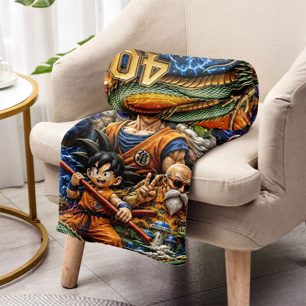 Personalized 40 Years Dragon Ball Blanket Custom Gift for Fans