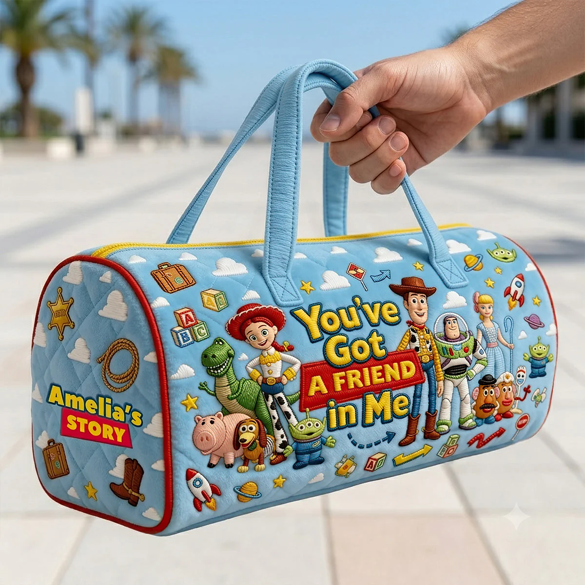 Personalized Quilted Duffle Bag You've Got A Friend In Me Gift for Kids