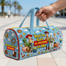 Load image into Gallery viewer, Personalized Quilted Duffle Bag You've Got A Friend In Me Gift for Kids
