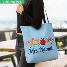 Load image into Gallery viewer, Personalized Teacher Tote Bag Custom Name Gift for Educators
