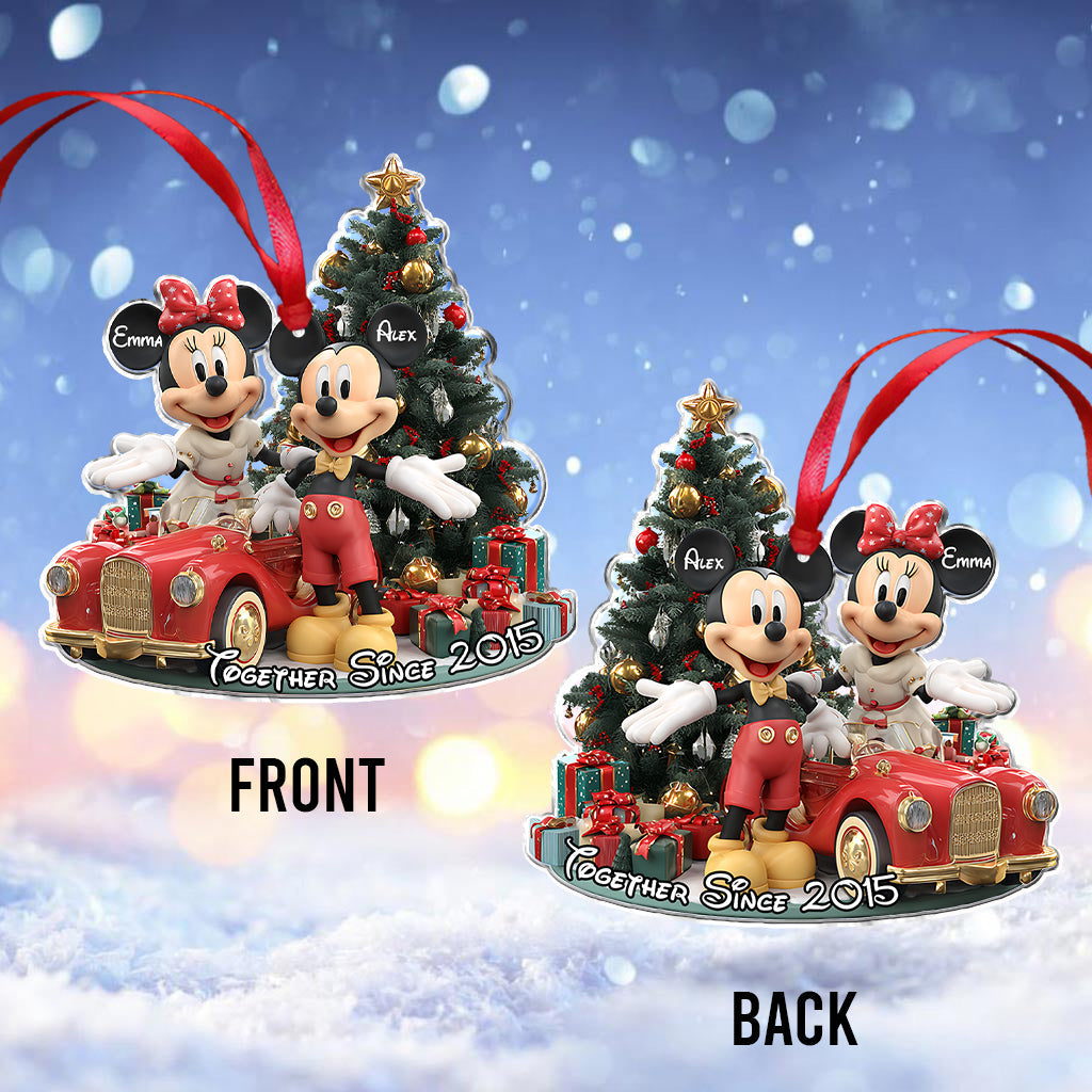 Personalized Acrylic Christmas Ornament for Couples Gift 2025