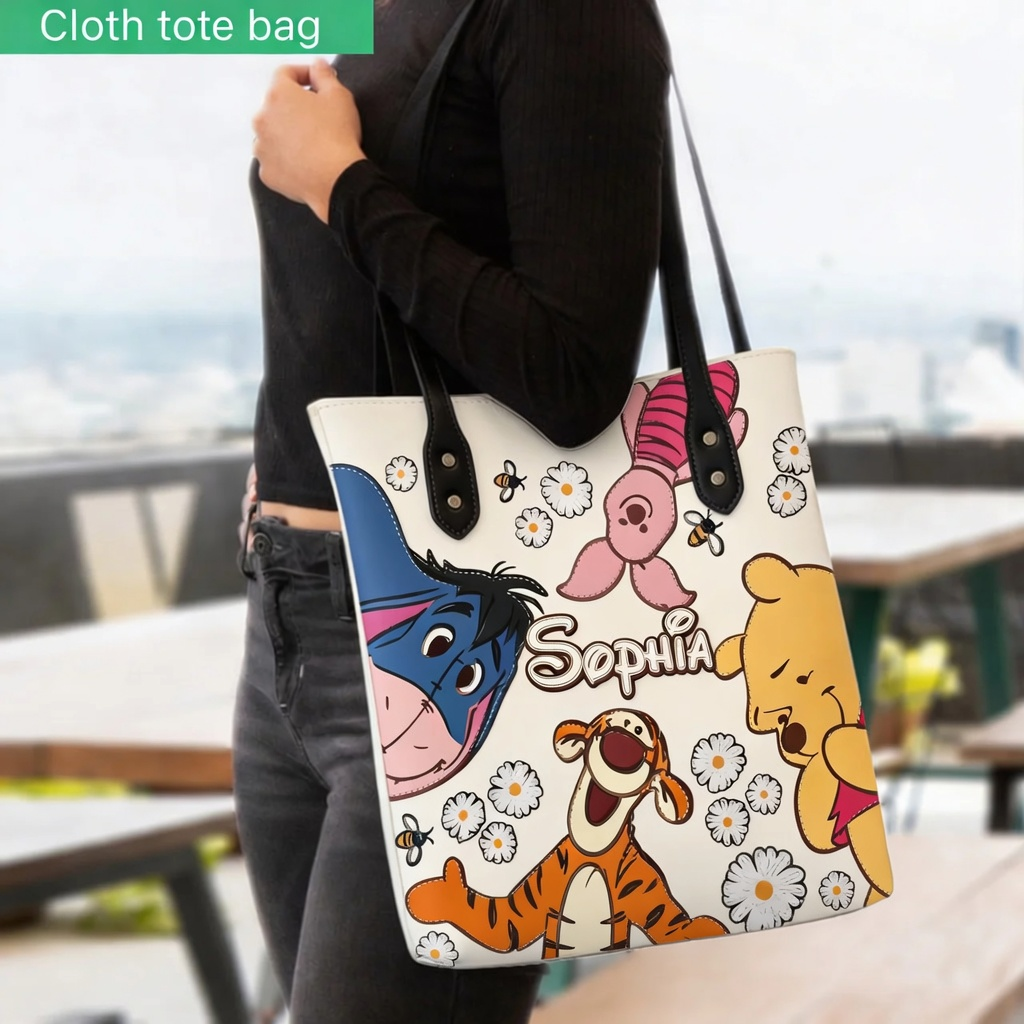 Personalized Disney Tote Bag with Eeyore and Friends Gift for Fans