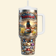 Load image into Gallery viewer, Personalized Movie Themed Tumbler with Handle for Mom

