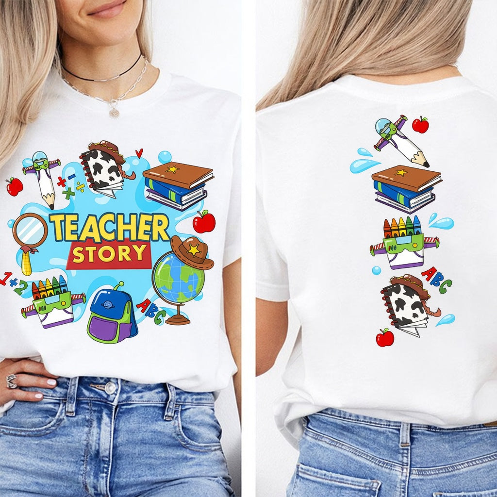 Personalized Teacher Shirt Cute School Supply Gift for Teachers