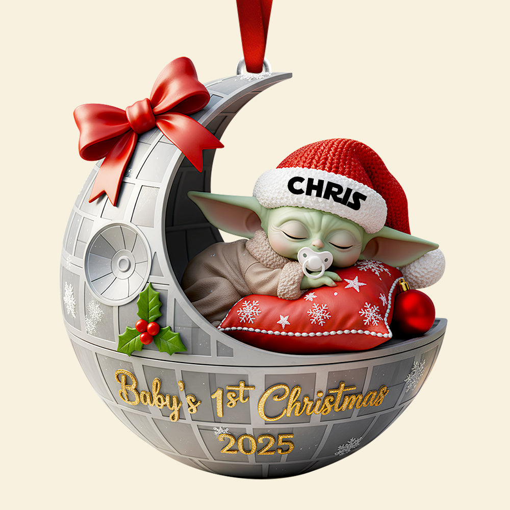 Personalized Baby's 1st Christmas Acrylic Ornament Gift for Kids