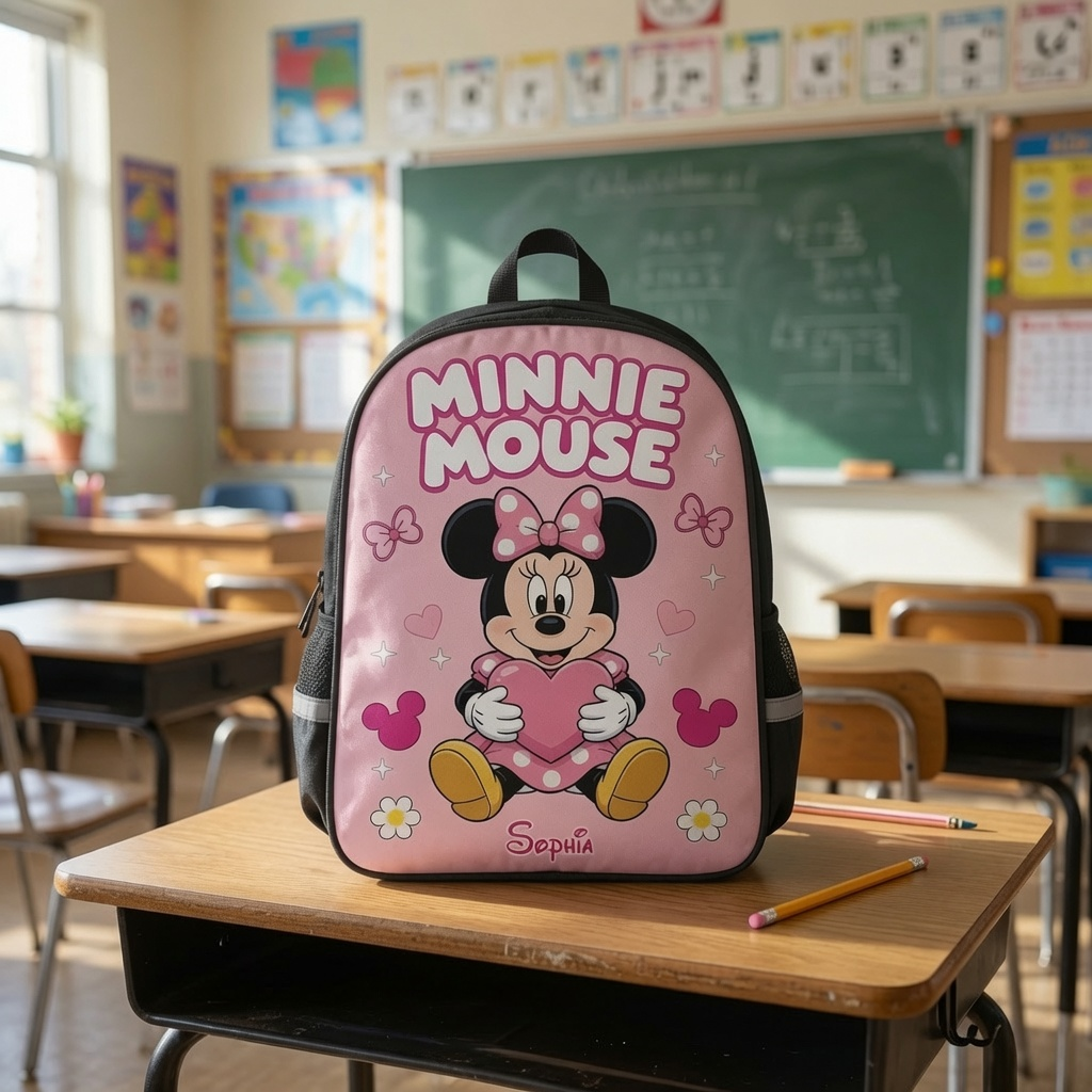 Personalized Minnie Mouse Backpack Set for Girls - Back to School Gift